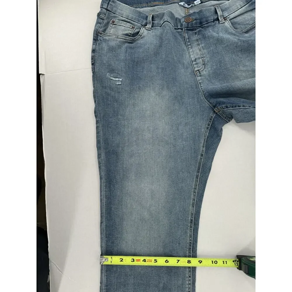 D & Co Pull On Denim Jeans Sz 24WP Plus Size 36/27 Distressed Stretch NWT - Picture 14 of 16